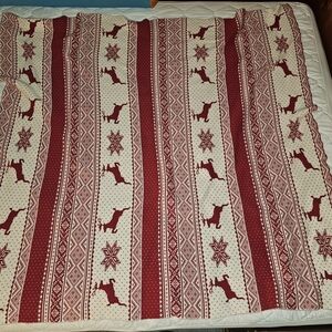 Festive Red and White Holiday Blanket